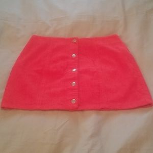 NWOT Forever 21 Red Corduroy mini skirt
